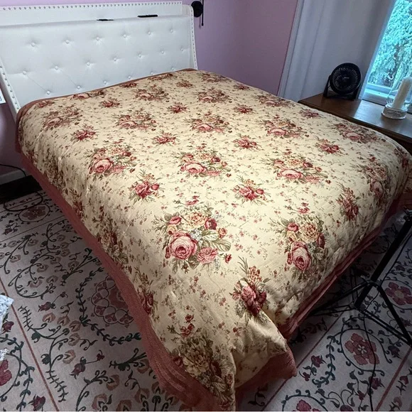 Waverly Comforter Home Harbor Norfolk Rose Sonata Queen CottageCore Farm House - Picture 2 of 12